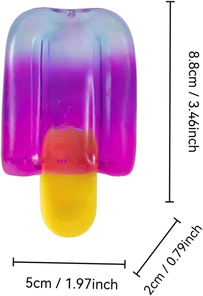 Ice Cream Squeeze Stress Relief Toy, Summer Sensory Stress Reduction & Anxiety Relief