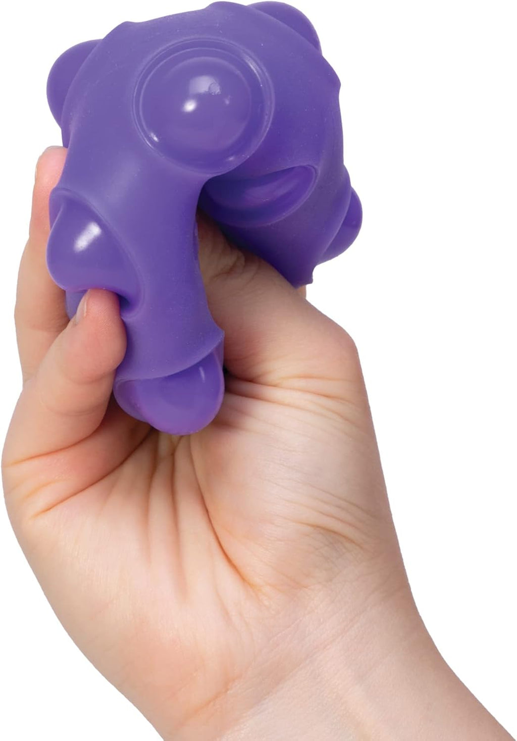 Schylling NeeDoh Happy Snappy Ball - Sensory Squeeze Toy - Air Filled Perfect Pop - 2.5" Wide - Color May Vary (Pack of 1)