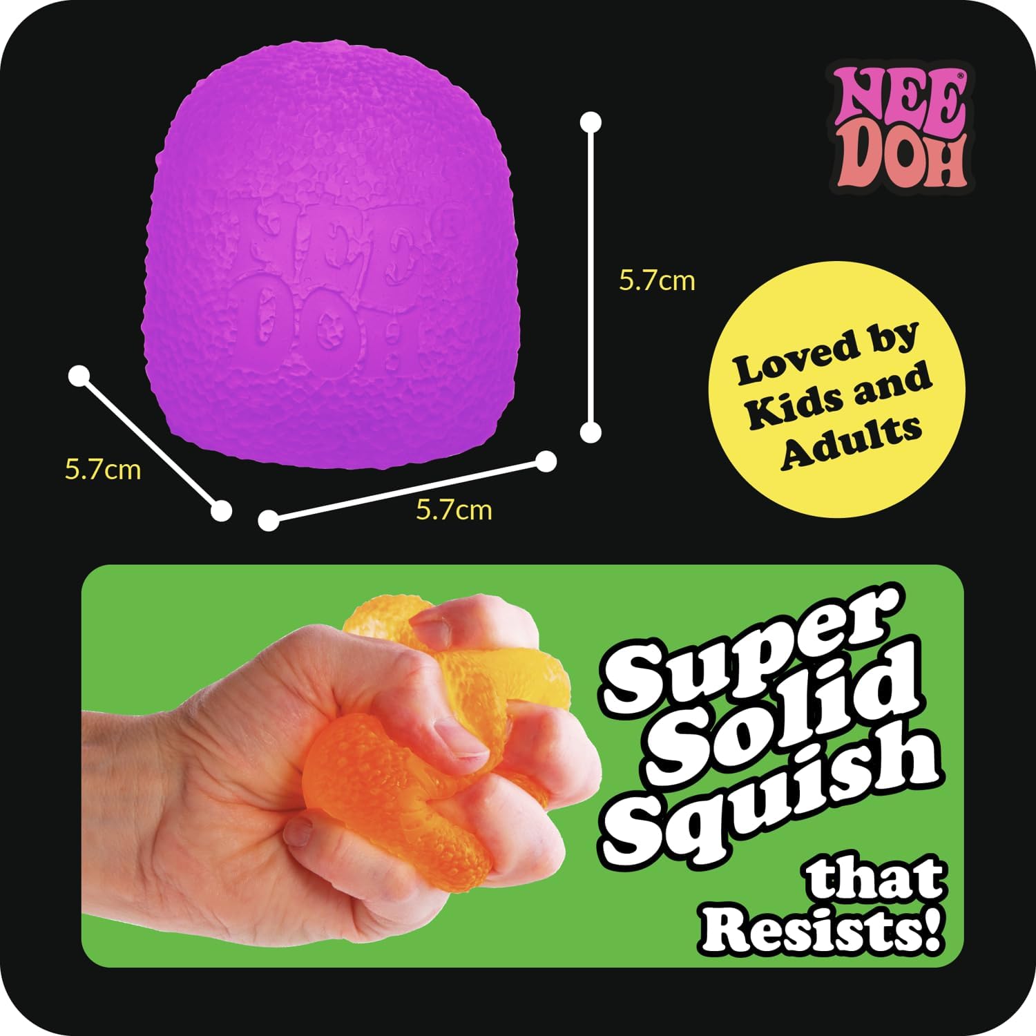 NeeDoh Gumdrop - Textured Sensory Toy with Super Solid Squish