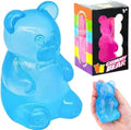 Schylling NeeDoh Gummy Bear - Sensory Fidget Toy with Jelly-Like Filling - 3.5" Tall - Blue (Pack of 1)