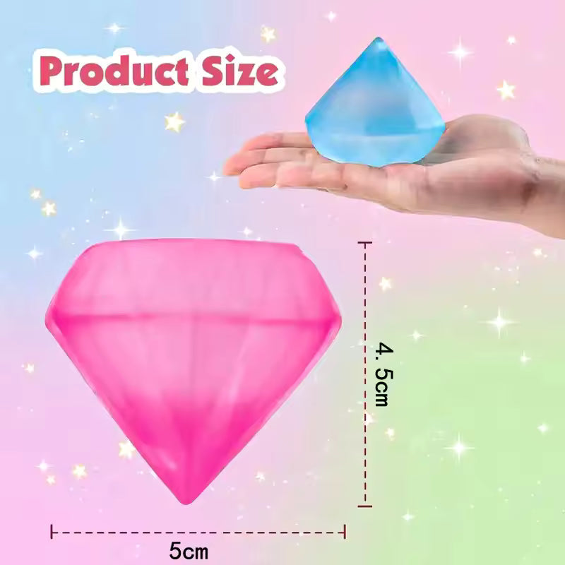 Schylling NeeDoh Groovy Jewel - Sensory Toy - Satisfying Super Sparkly Jelly Filling - Ages 3 and Up - Color May Vary; One Per Pack